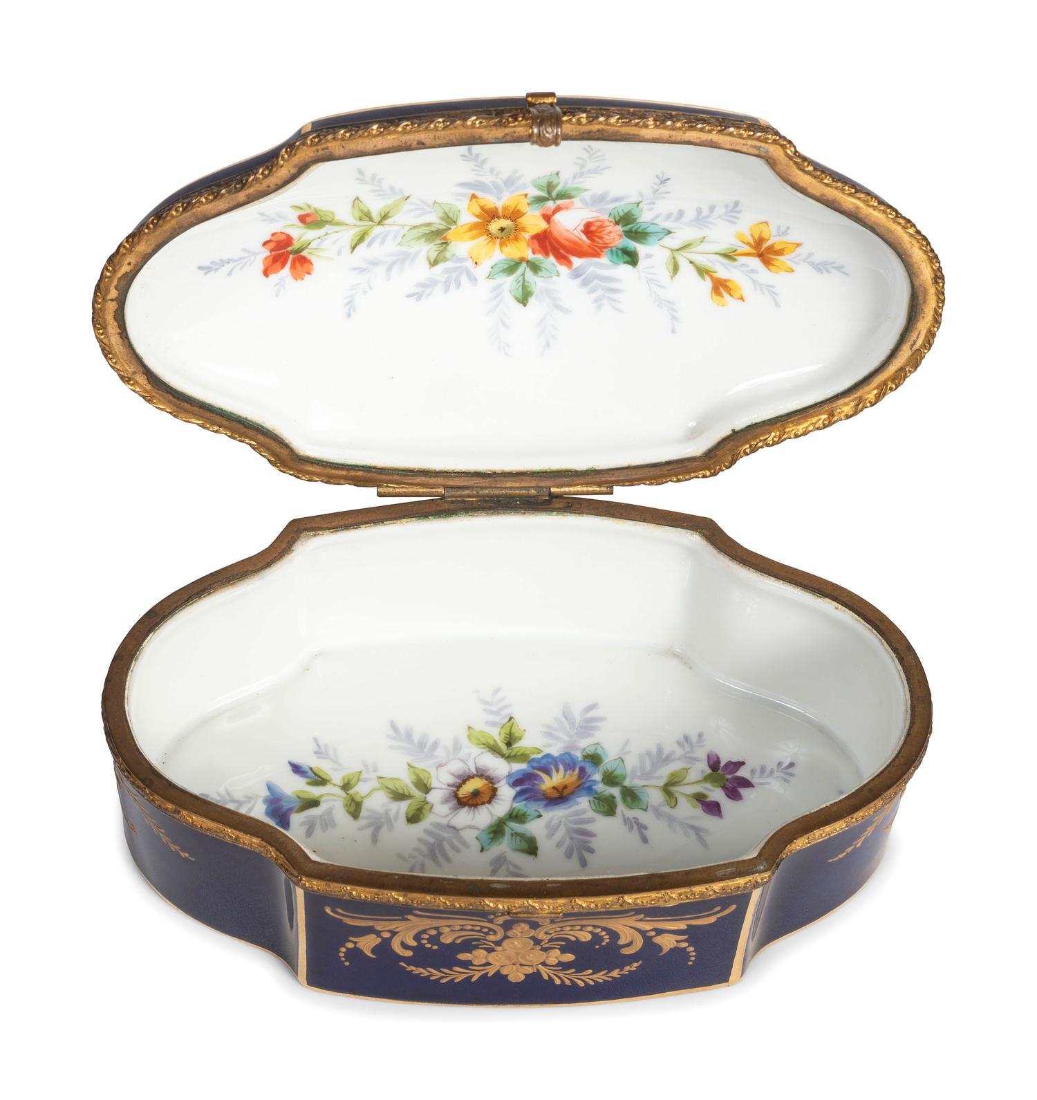 Five Sevres Style Porcelain Boxes