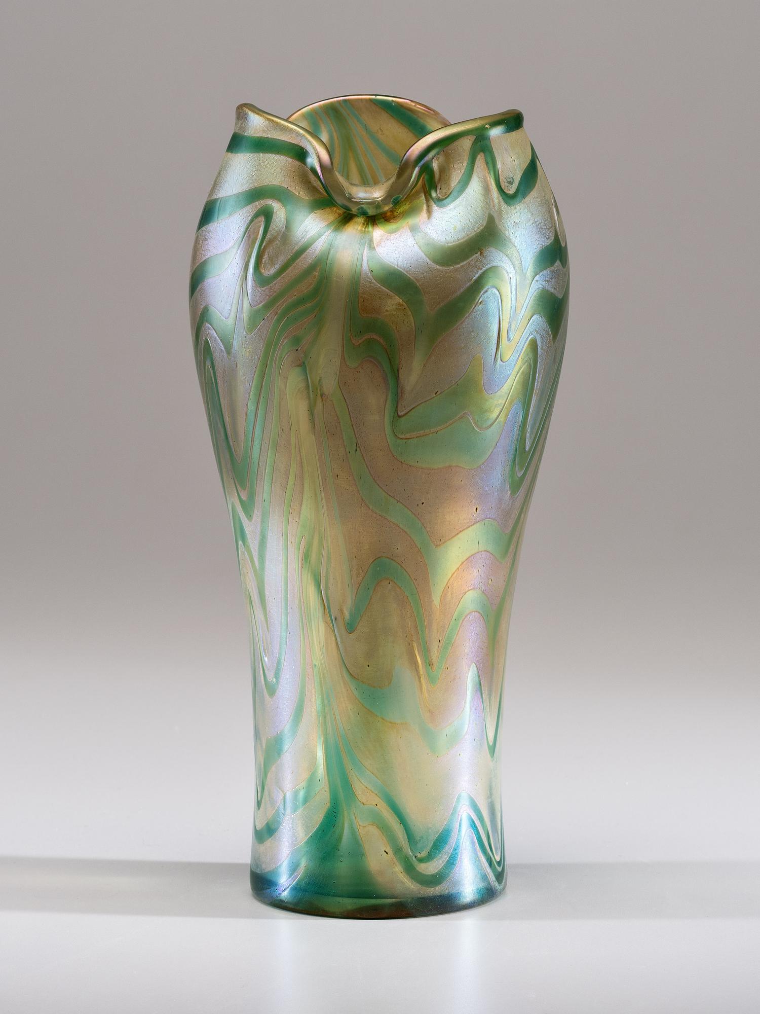 An Iridescent Glass Vase, attributed to Wilhelm Kralik