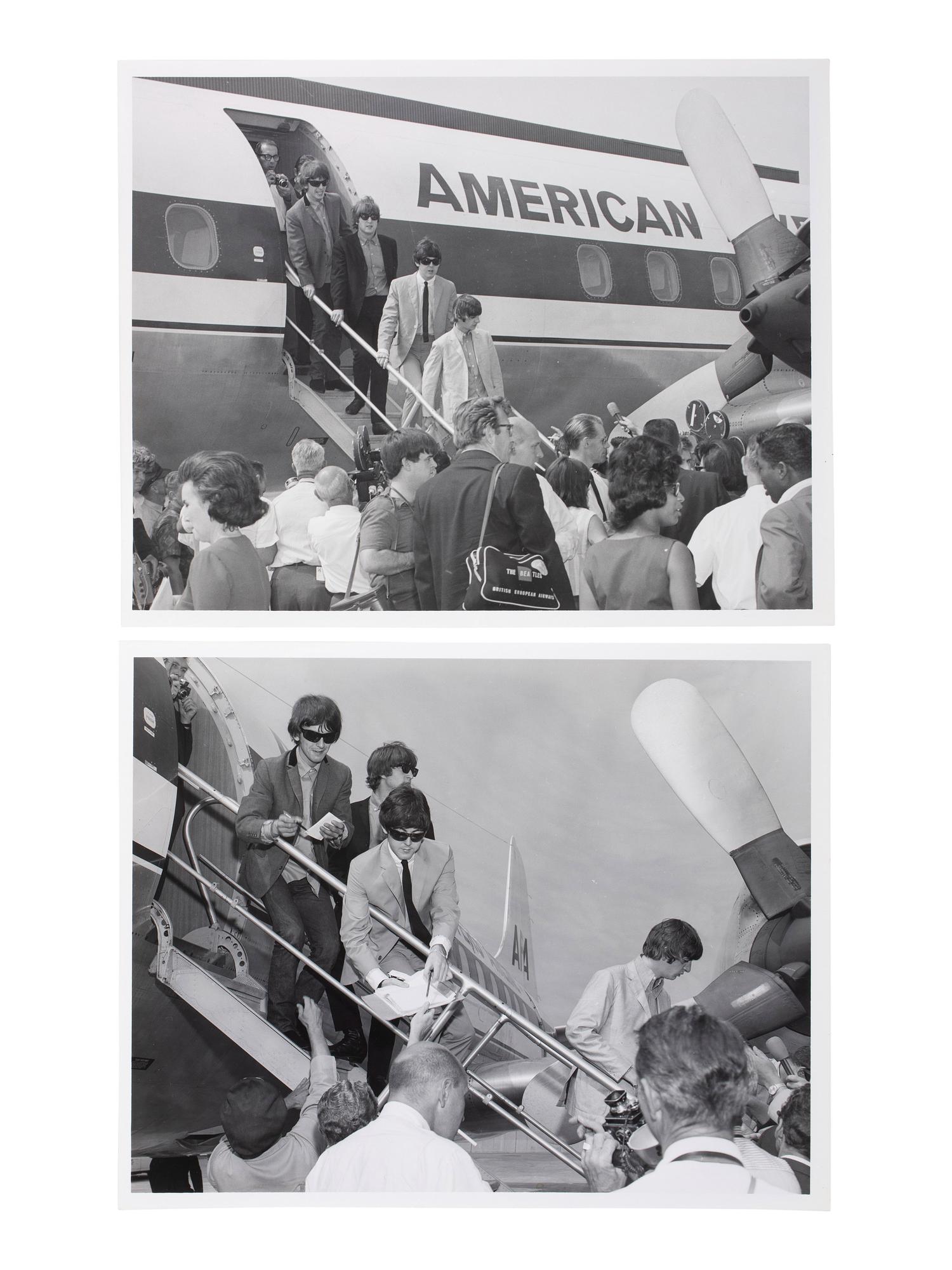 [THE BEATLES]. A group of ephemera and press photos, featuring Hard Day's Night contact sheets and "Beatles Money."