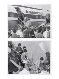 [THE BEATLES]. A group of ephemera and press photos, featuring Hard Day's Night contact sheets and "Beatles Money."