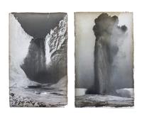 (CHICAGO), PHOTOGRAPHY. A collection of galss plate negatives including scenes of Yellow Stone National Park. Together with camera