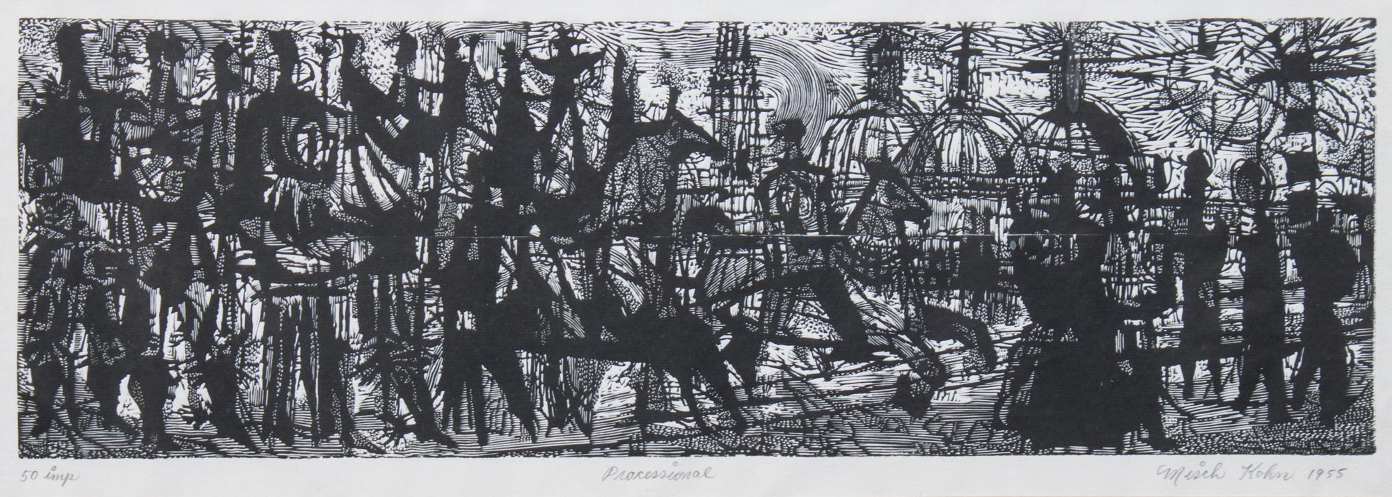 Misch Kohn, (American, 1916-2002), Processional, 1955