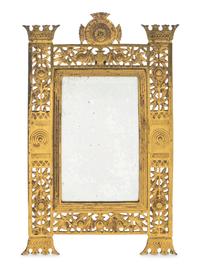 A Bradley and Hubbard Aesthetic Movement Cast Brass Table Mirror