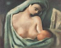Daniel O'Neill, (Irish, 1920-1974), Woman with Child