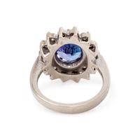 TANZANITE AND DIAMOND RING
