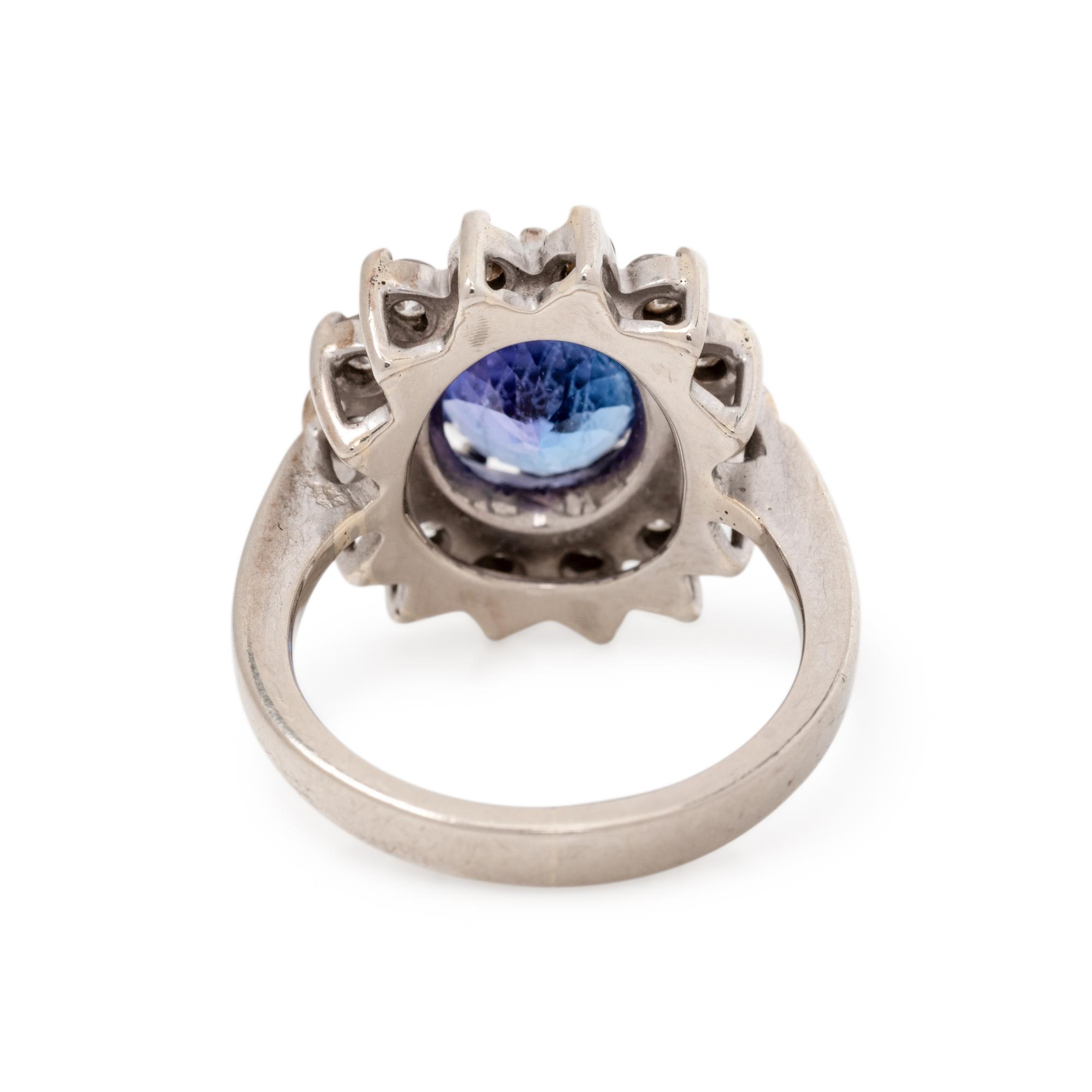 TANZANITE AND DIAMOND RING