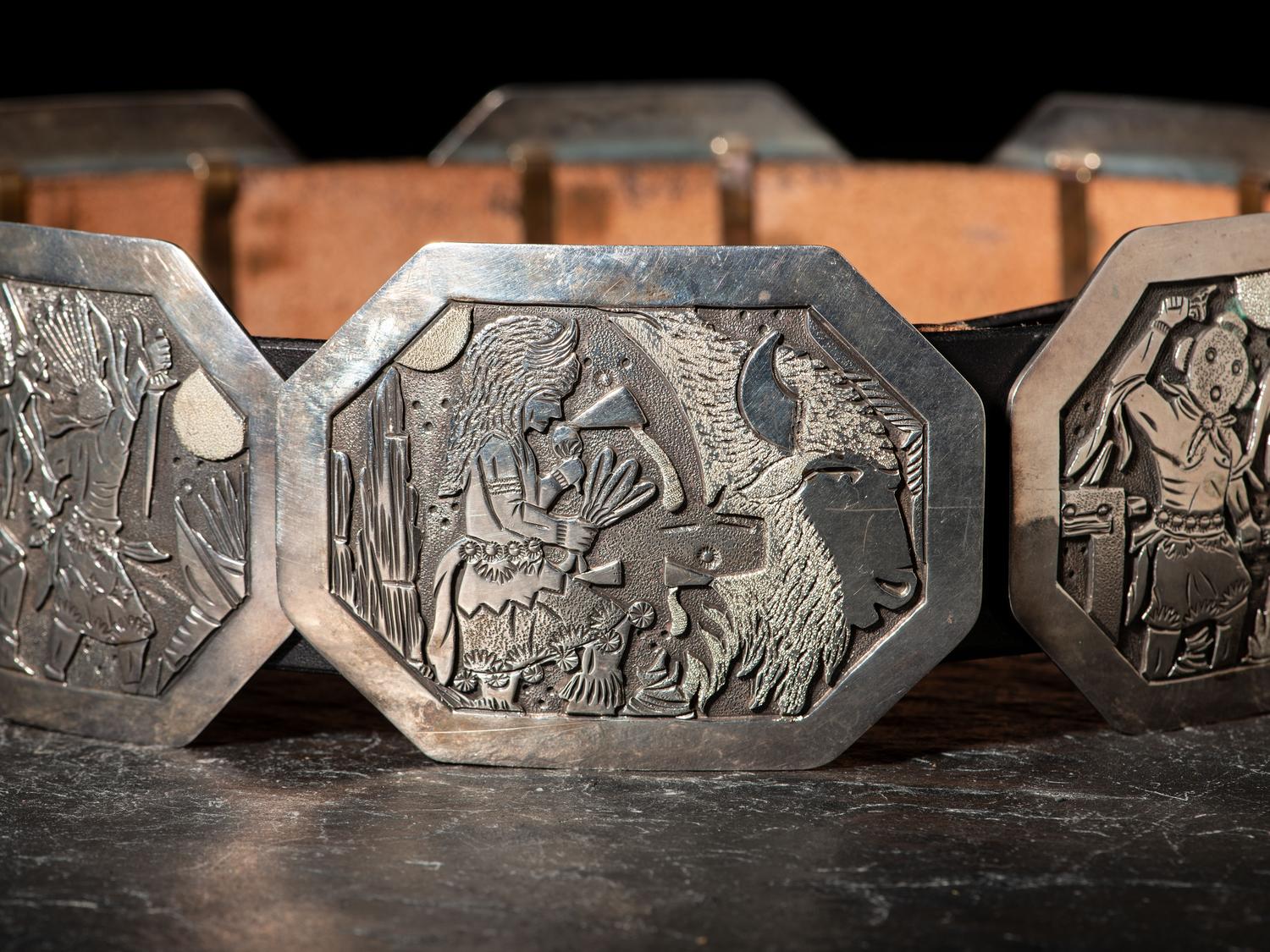 Silver Storyteller Concha Belt, 1994