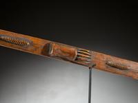 Dakota Carved Pipe and Bowl, with Bear Paw and Whirlwind Worms