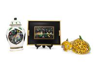 A Large Lynn Chase Jaguar Jungle Porcelain Dinner Service and Accessories