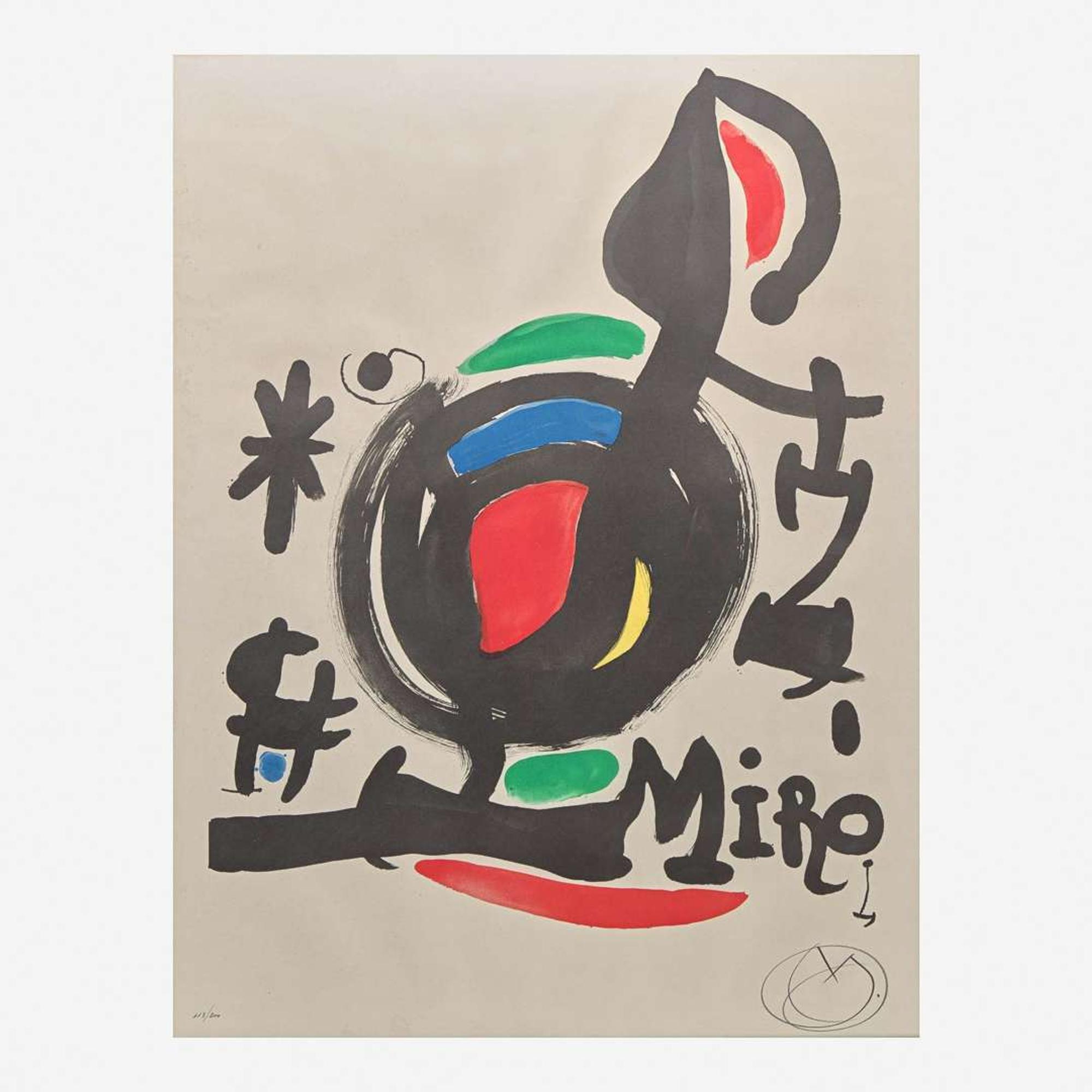 Joan Miró (Spanish, 1893-1983) Poster for the Exhibition 'Les essències de la terra,' Galleria del Milione, Milan