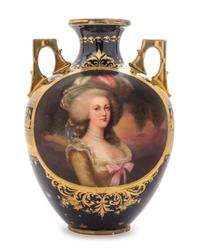 A Royal Vienna Style Porcelain Vase Height 10 5/8 inches.