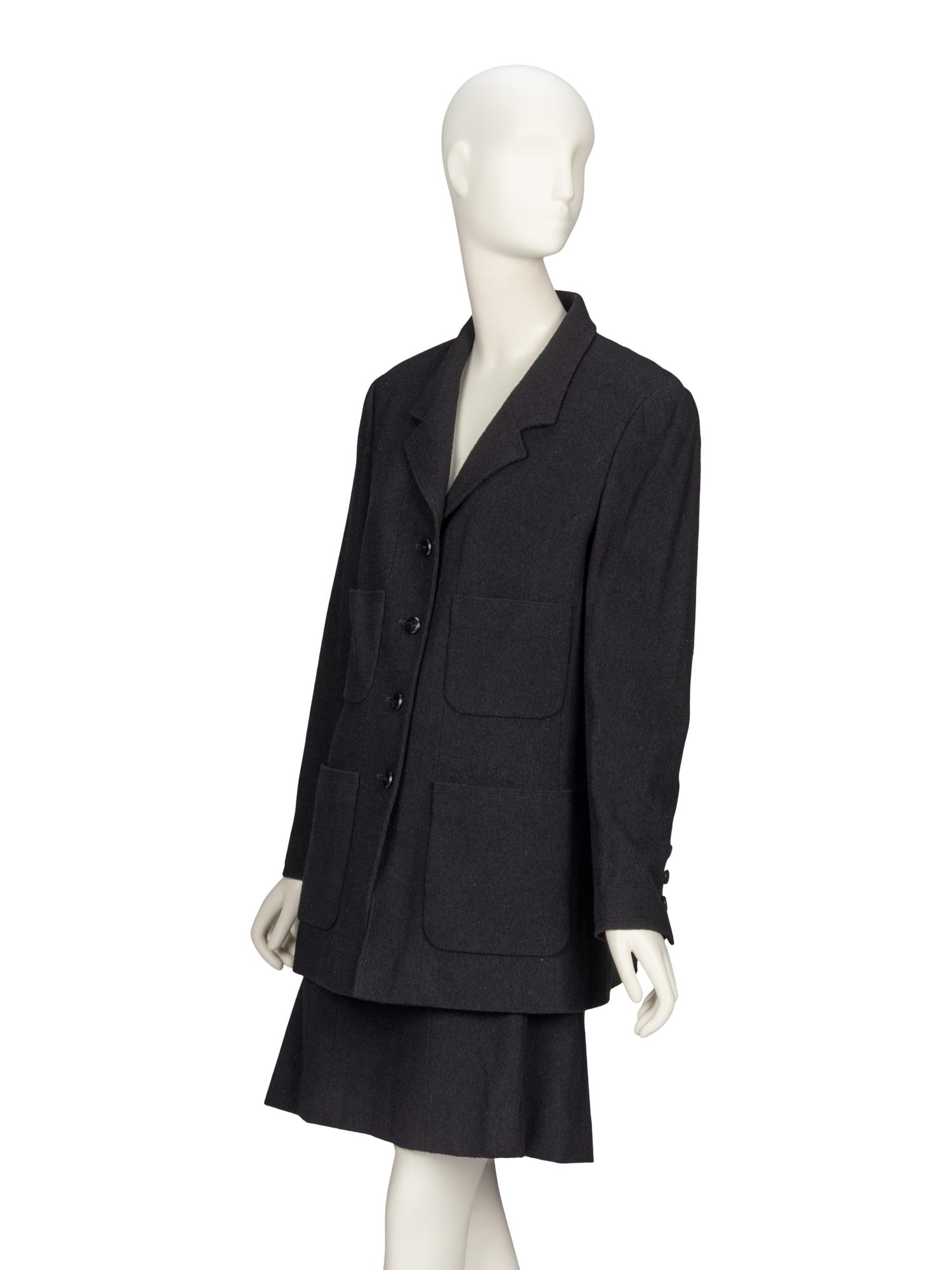 Chanel, Black Wool Skirt Suit