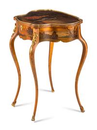 A Louis XV Style Vernis Martin Side Table
