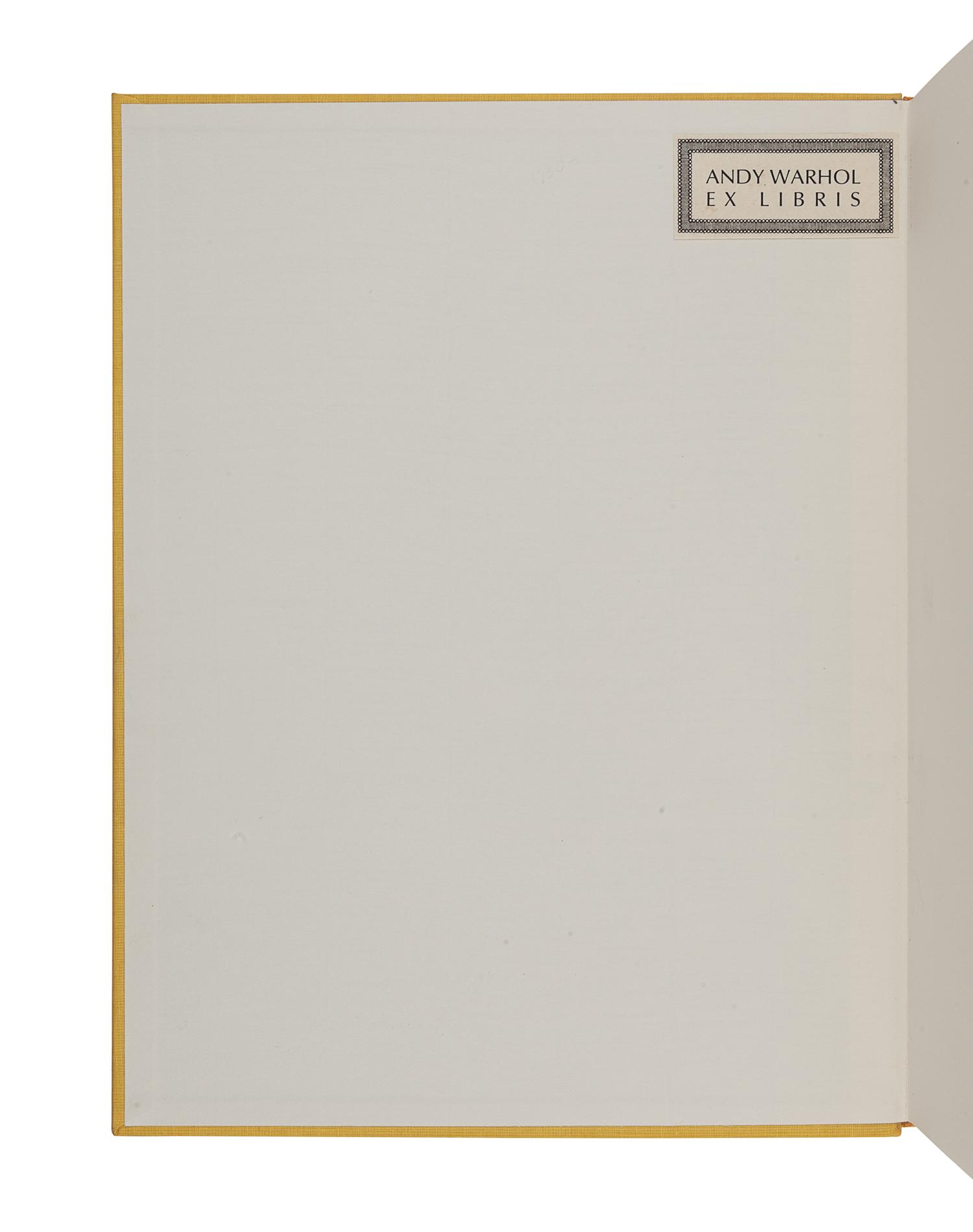 [FINE PRESS & LIVRE D'ARTISTE]. -- [WARHOL, Andy (1928-1987), his copy]. [DE KOONING, Willem]. HESS, Thomas B. William de Kooning Drawings . Lausanne: Editions des Massons, 1972.
