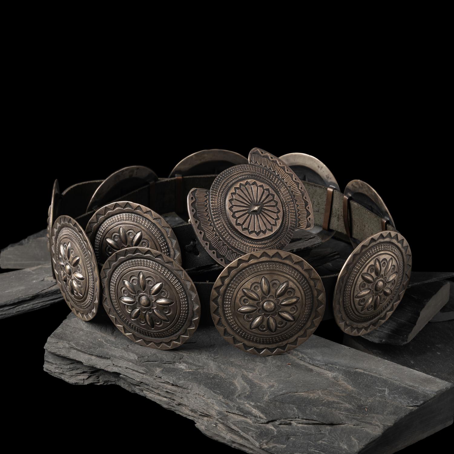Martha Cayatineto (Diné, 20th century) — Sterling Silver Concha Belt