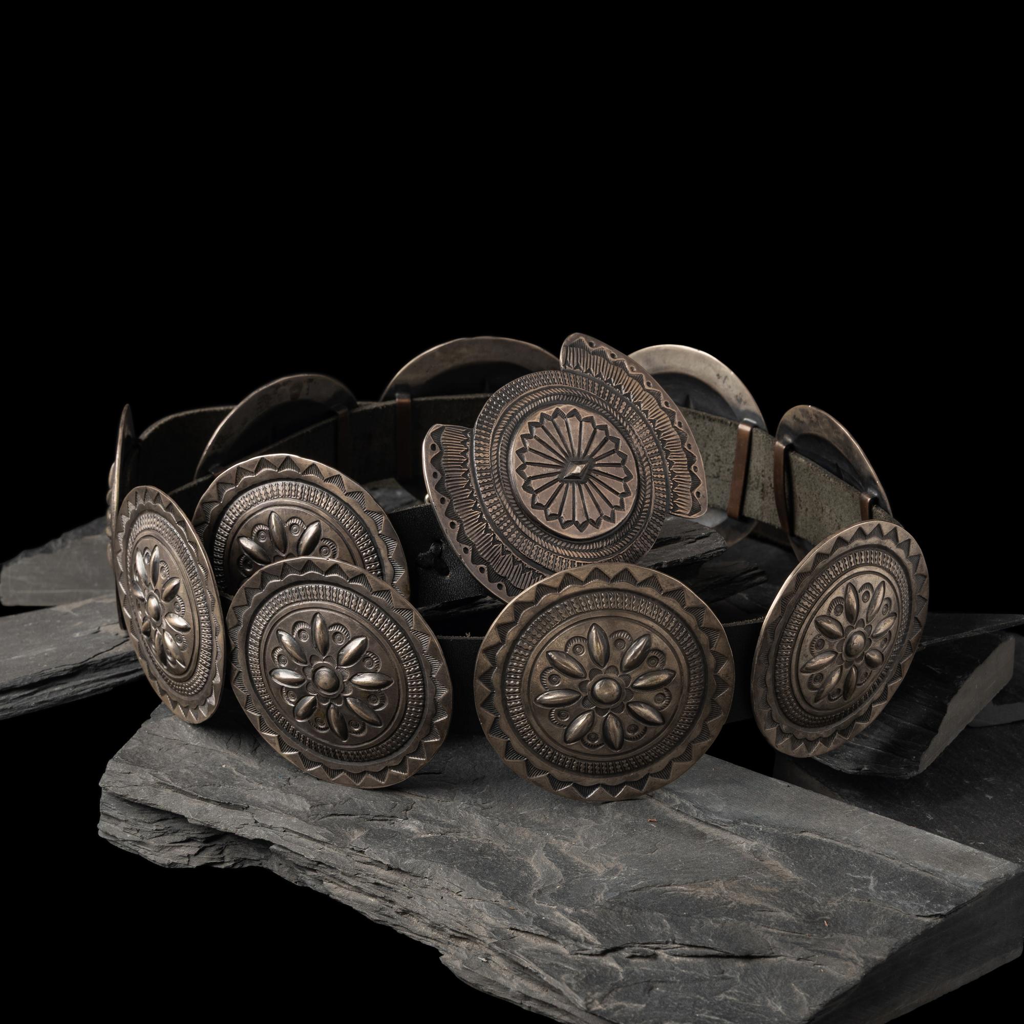 Martha Cayatineto (Diné, 20th century) — Sterling Silver Concha Belt