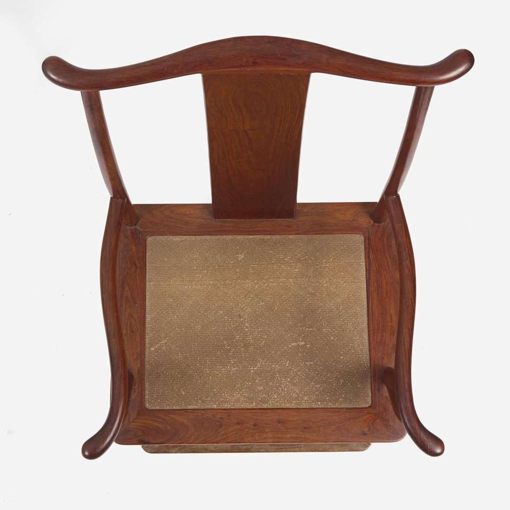 A pair of Chinese huanghuali armchairs, Sichutou Guanmaoyi 黄花梨四出頭官帽椅一對 Late Ming to Qing dynasty 晚明或清