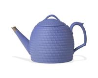 A Wedgwood Blue Jasper Dip Beehive Teapot and Cover