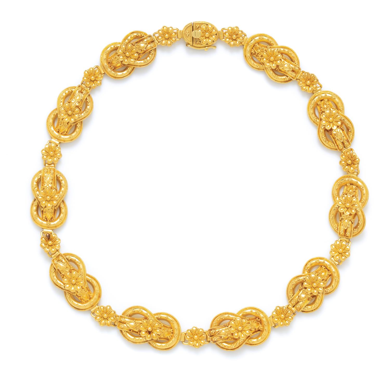 An 18 Karat Yellow Gold 'Hercules Knot' Demi-Parure, Lalaounis,