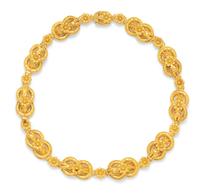 An 18 Karat Yellow Gold 'Hercules Knot' Demi-Parure, Lalaounis,