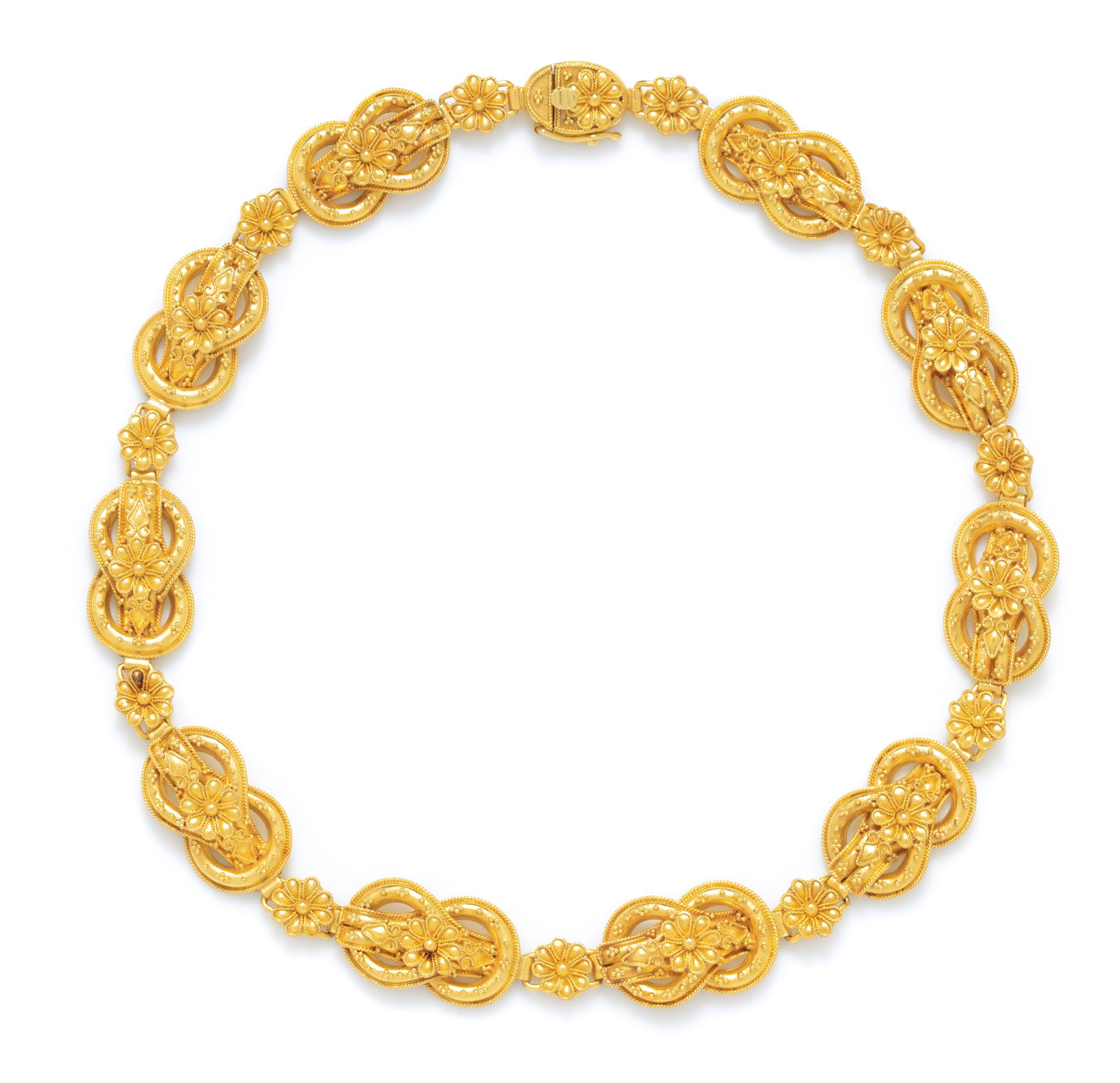 An 18 Karat Yellow Gold 'Hercules Knot' Demi-Parure, Lalaounis,
