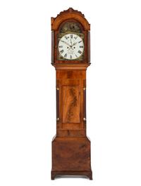 An English Mahogany Tall Case Clock