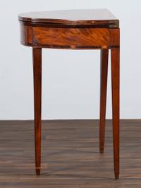 A Federal Inlaid Mahogany Demi-Lune Game Table