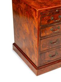 An Italian Olivewood Pedestal Desk