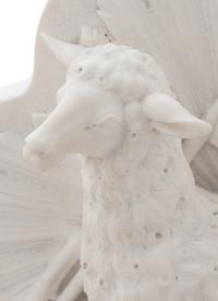 A Carved Marble Figural Group Allegorical of the Lamb of God