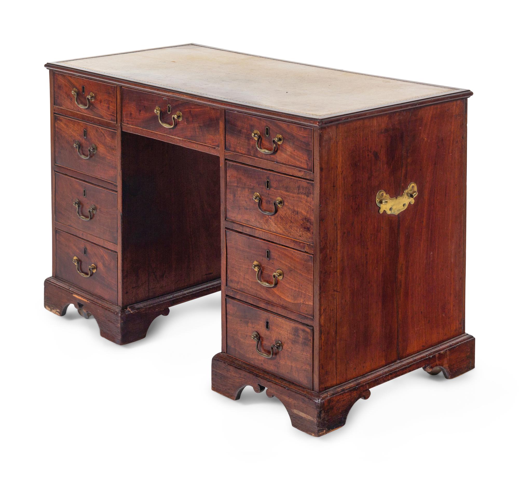 A George III Style Mahogany Pedestal Desk