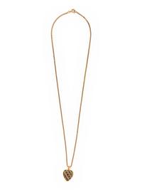 REVERSIBLE YELLOW GOLD, RUBY AND SAPPHIRE HEART PENDANT/NECKLACE