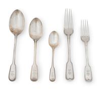 An English Silver Assembled Part Flatware Service — The Majority F. Higgins & Sons, London, 1928