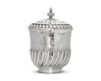 A Charles II Style Britannia Silver Covered Porringer