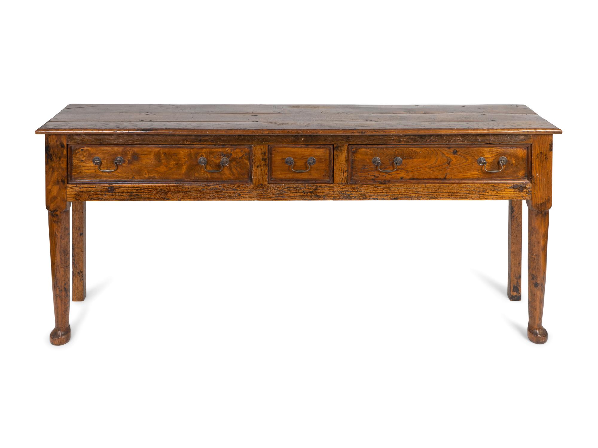 A George III Style Oak Dresser Base — 20TH CENTURY