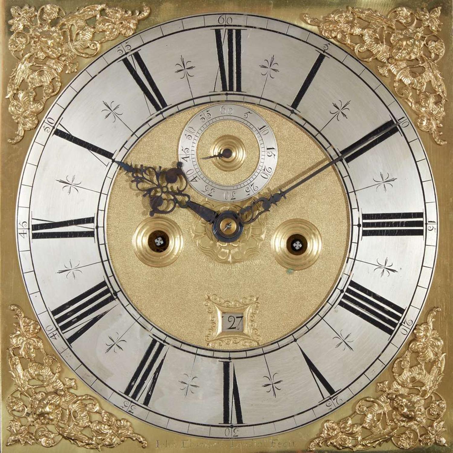A William & Mary Walnut and Fruitwood Marquetry Tall Case Clock John Ebsworth, London, circa 1690