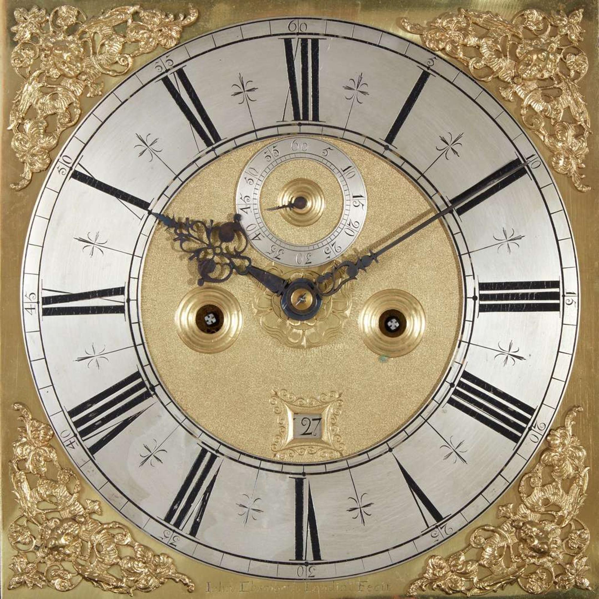 A William & Mary Walnut and Fruitwood Marquetry Tall Case Clock John Ebsworth, London, circa 1690