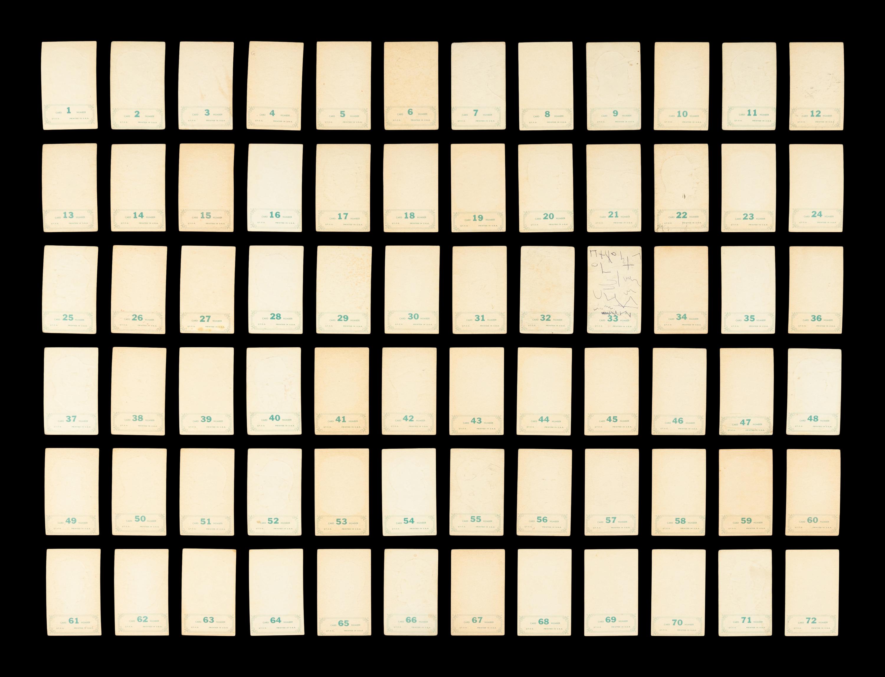 A Complete Set of 1965 Topps Embossed Baseball Cards (72/72)