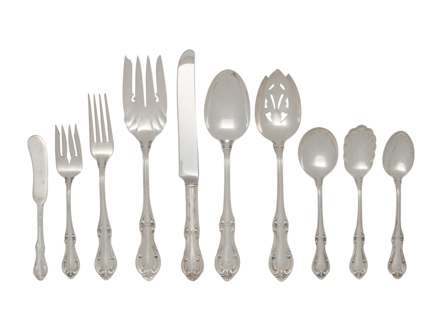 An American Silver Flatware Service