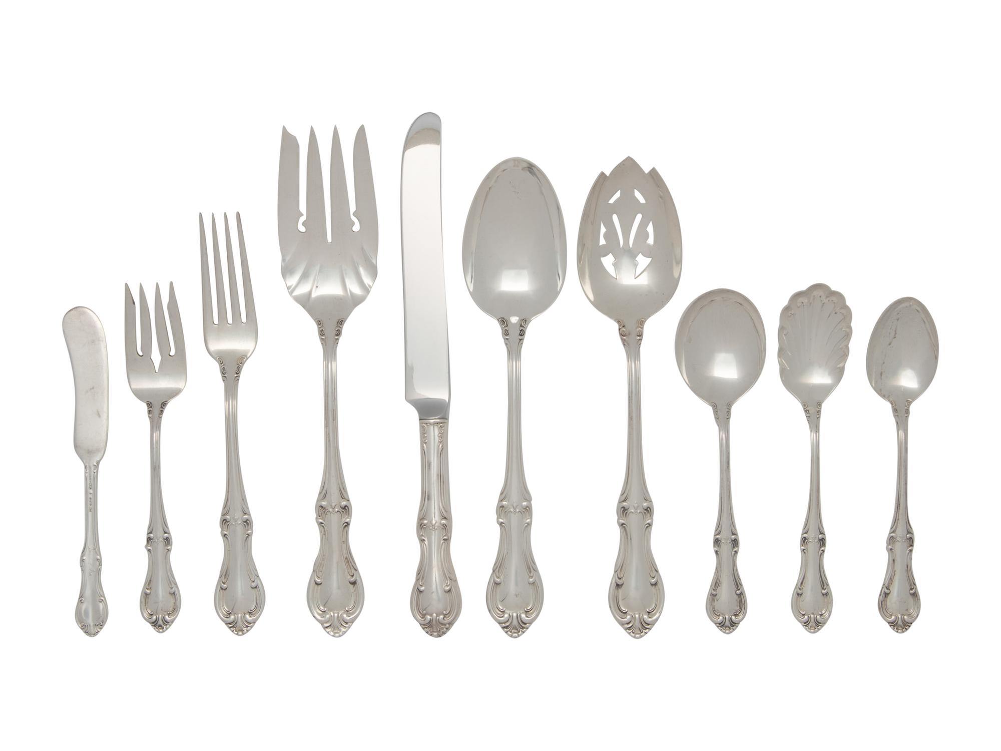 An American Silver Flatware Service