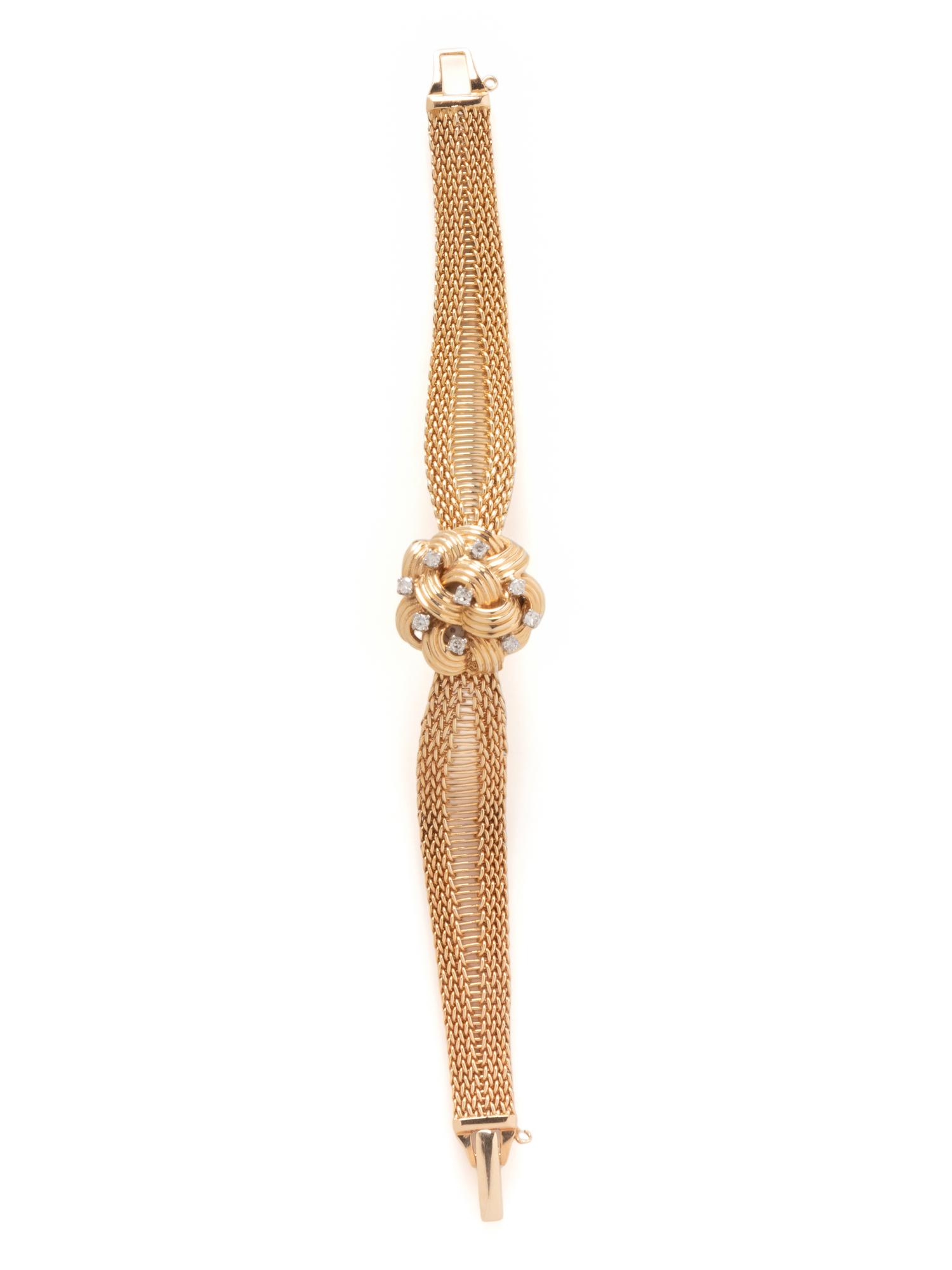 ELGIN, YELLOW GOLD AND DIAMOND SURPRISE WATCH