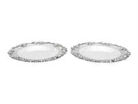 A Pair of Continental Silver-Plate Wine Coasters