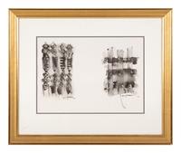 Black and White Abstract Diptych