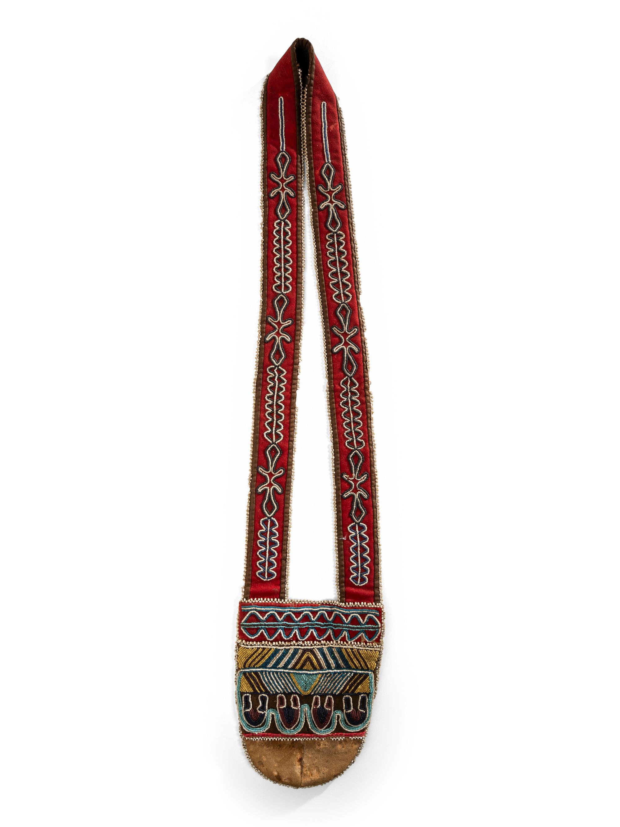 Athapaskan Beaded Hide Shot Pouch