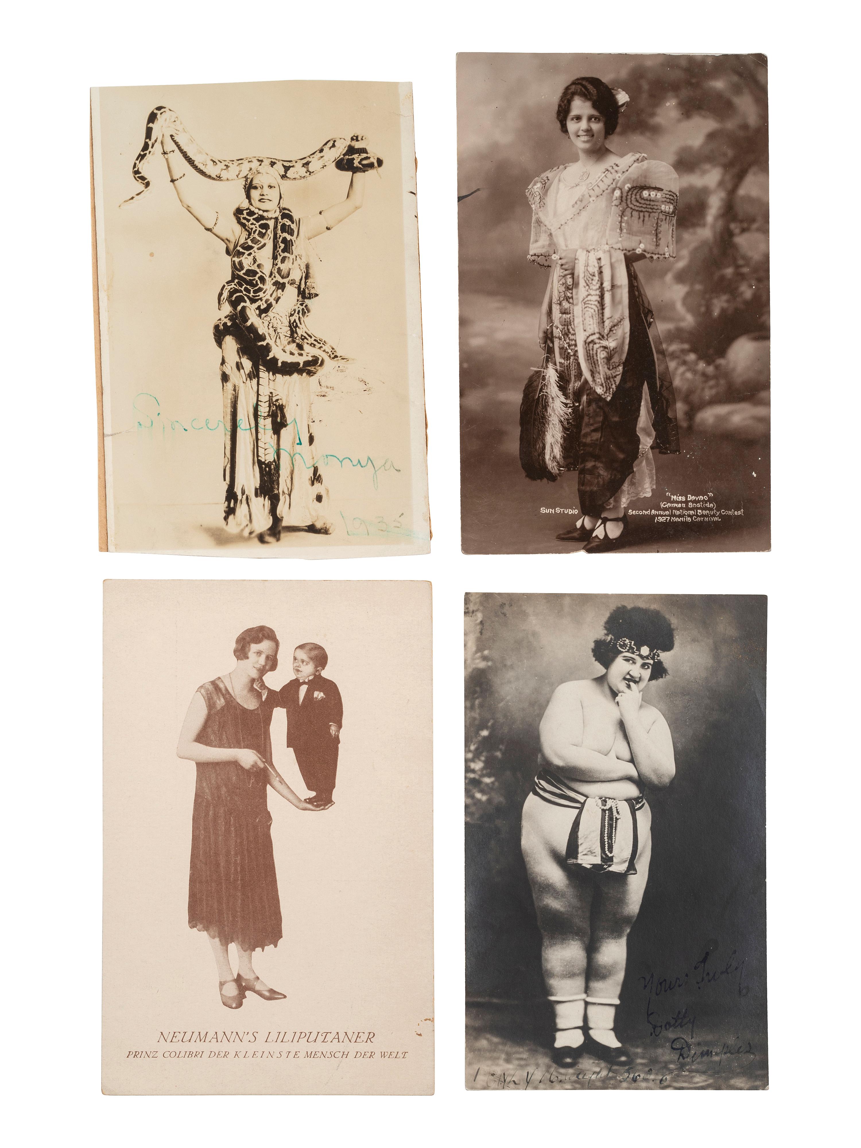 [EPHEMERA]. 78 RPPCs & photographs of parades, sideshows, and fairs.