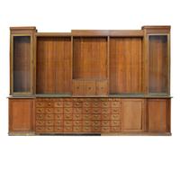 An Oak and Pine Shop Cabinet 169" W x 15.5" D x 114" H — Germany, 20th Century