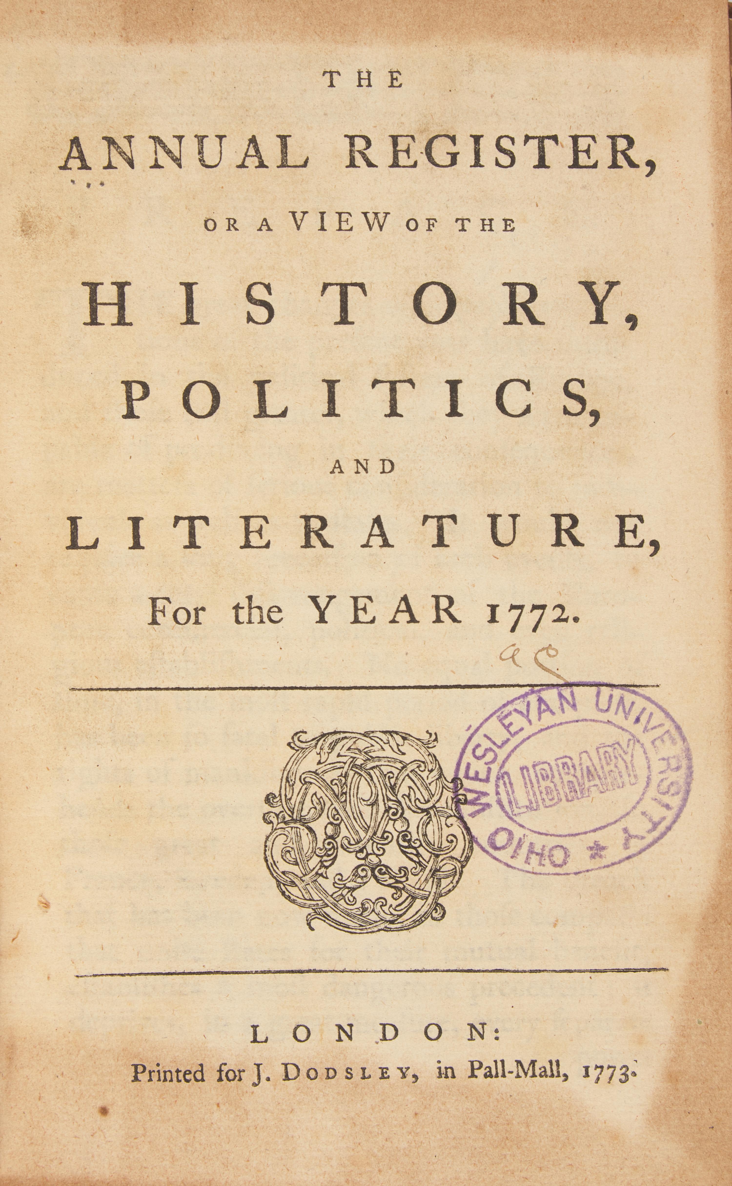 [African-Americana] [Wheatley, Phillis] The First Printed Appearance of Phillis Wheatley's Poem "Recollection"