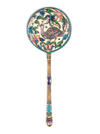 A Russian Shaded Enamel Silver Spoon