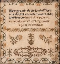 An English Needlework Embroidered Verse Picture