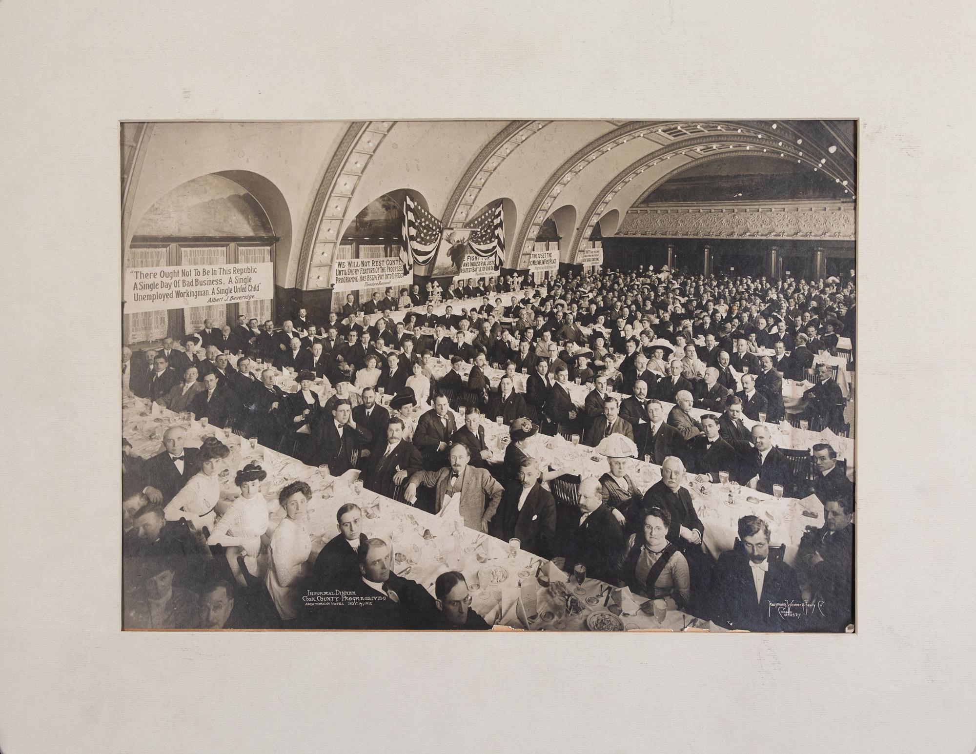 Informal Dinner of Cook County Progressives: Auditorium Hotel 11/14/1912