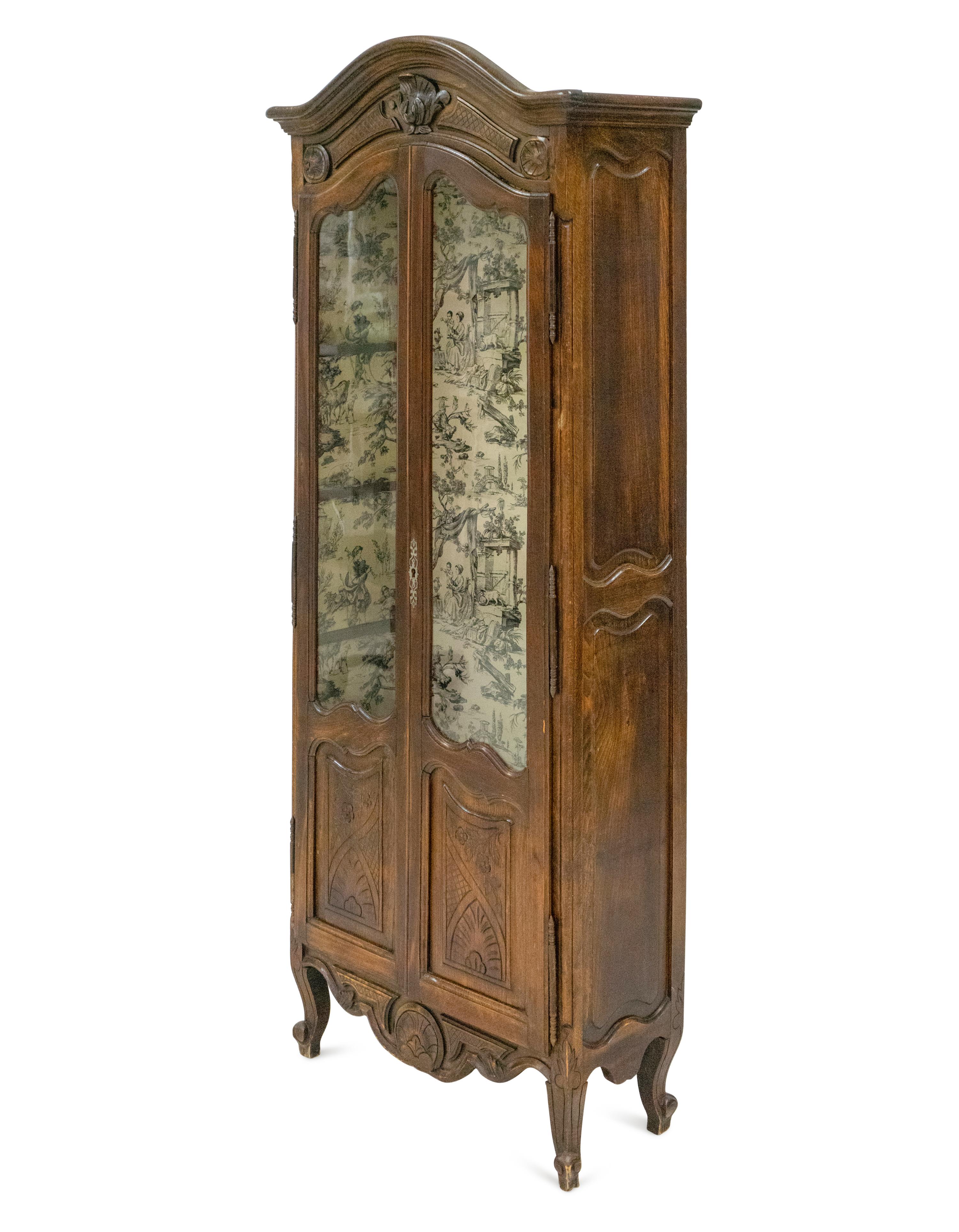A Diminuitive Louis XV Style Provincial Vitrine Cabinet